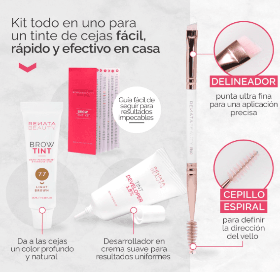 Kit de Tintura de Sobrancelha Cor Grafite RB RENATA BEAUTY - Entrega Imediata 🟢 - 4