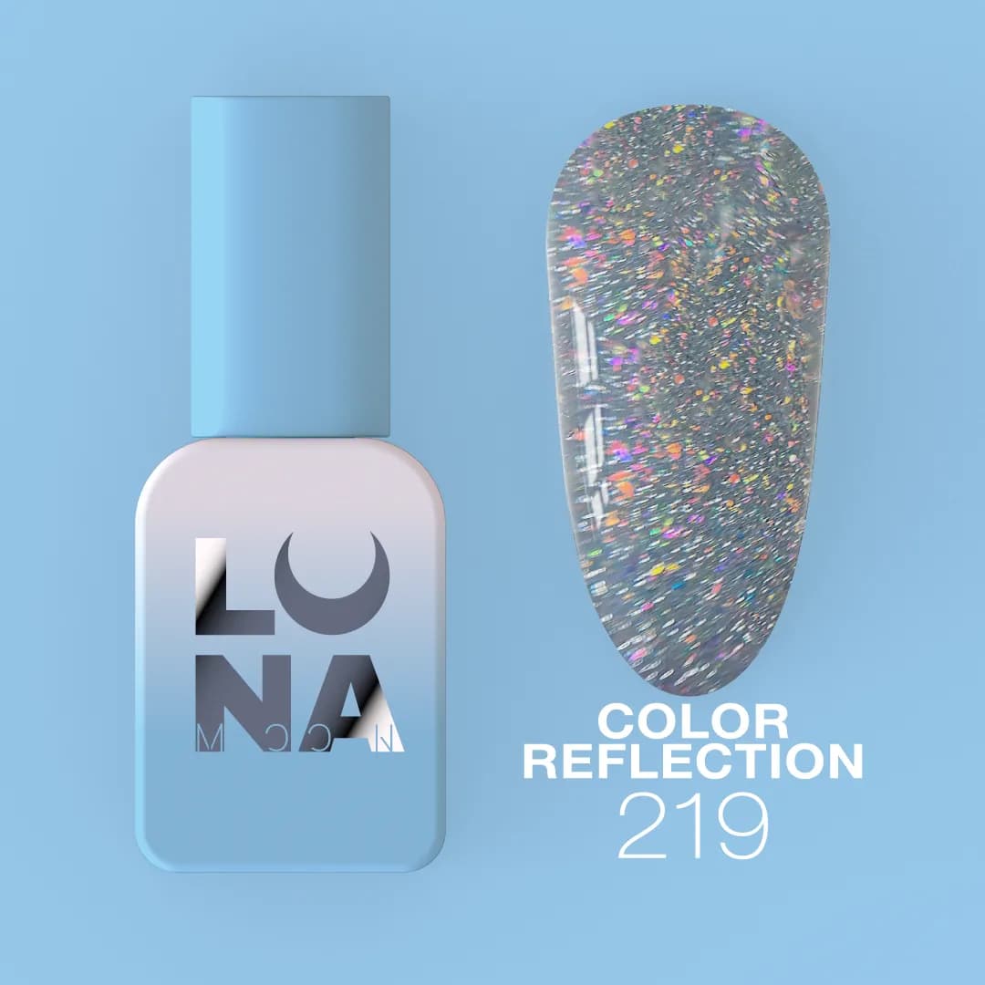 Verniz Gel Refletivo – Color Reflection Nº219 Cinza – 13 ml LUNAmoon