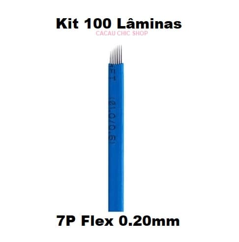 Kit 100 Lâminas 7P Flex 0.20mm