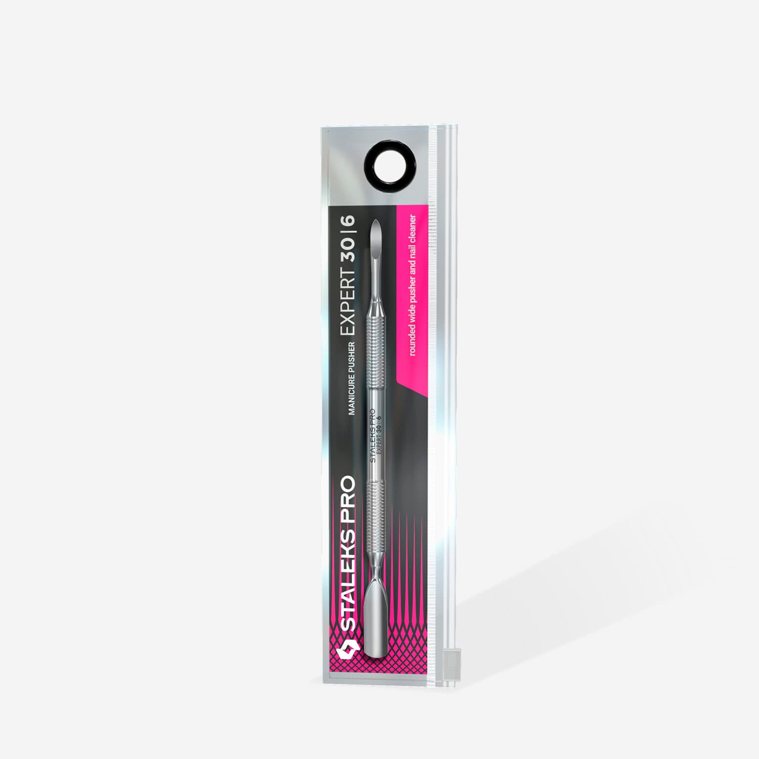 Empurrador de Cutículas Staleks Pro Expert 30 Tipo 6 – Ponta Larga Arredondada + Raspador tipo gancho - 4