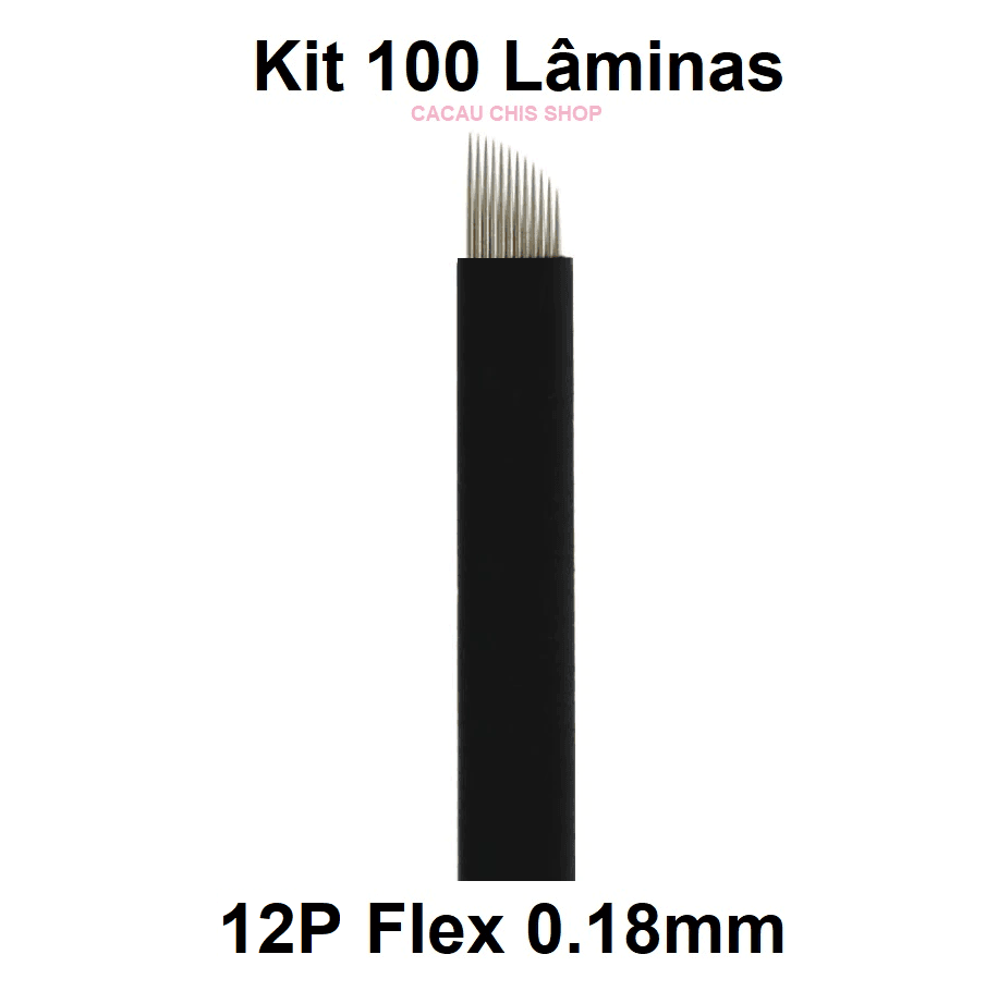 Kit 100 Lâminas 12P Flex 0.18mm