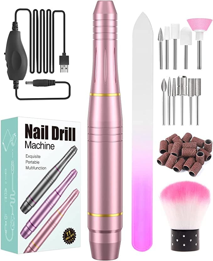 🌸 Kit Broca de Manicure e Pedicure Velocidade Ajustável Cores Variadas - 3