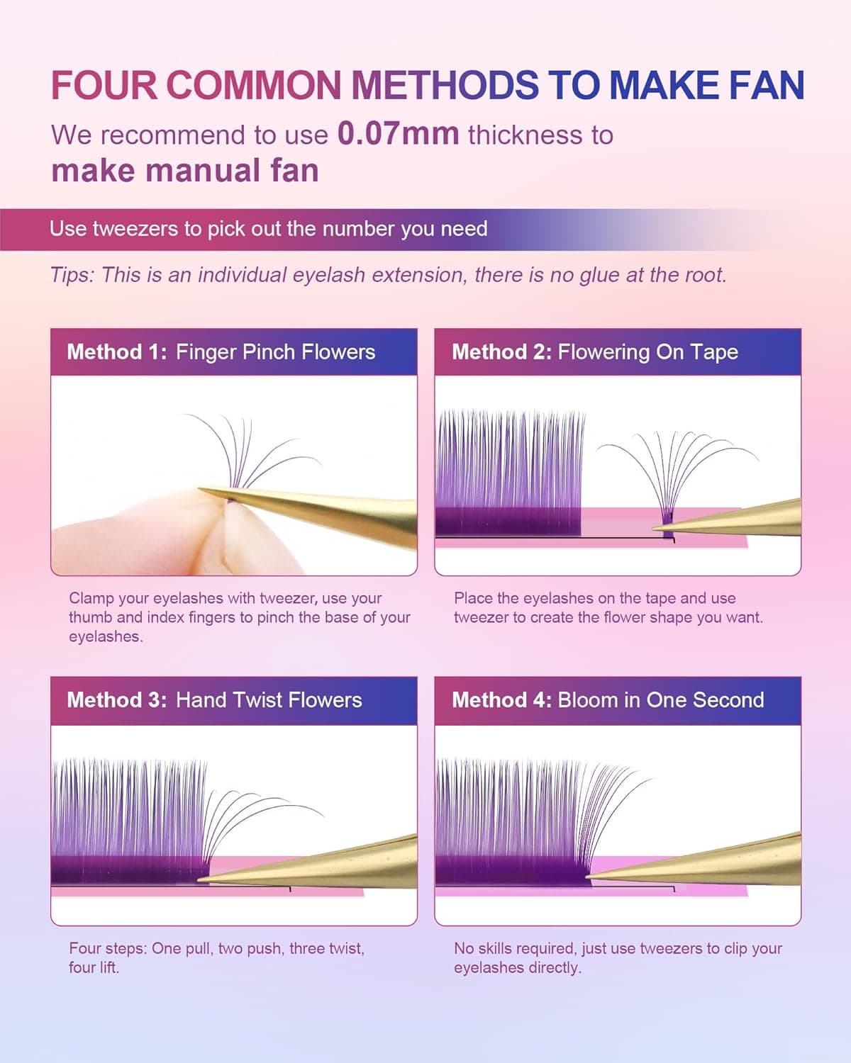 Pestanas Coloridas Nagaraku 0.07 C - Vários Tamanhos - 5