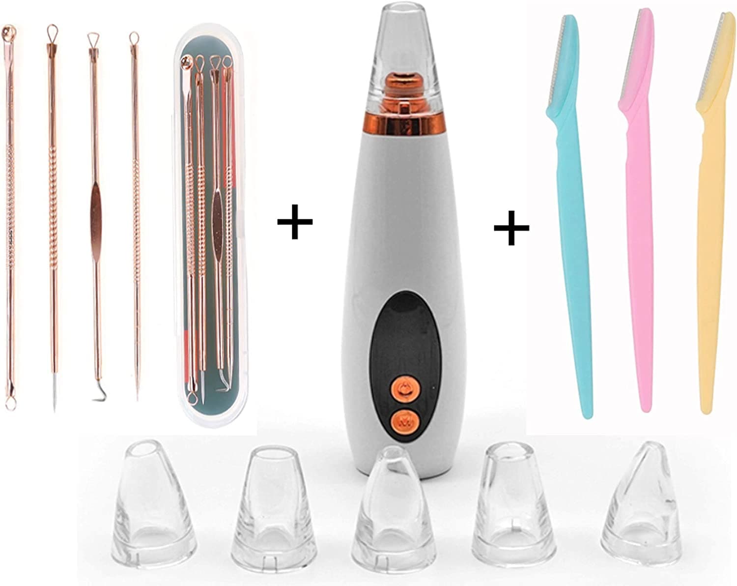 Kit Limpeza de Pele: Extratores + Sucção + Dermaplaning