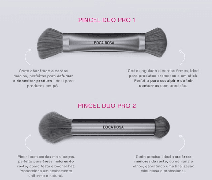 Pincel Duo 2 - Boca Rosa Beauty - 6