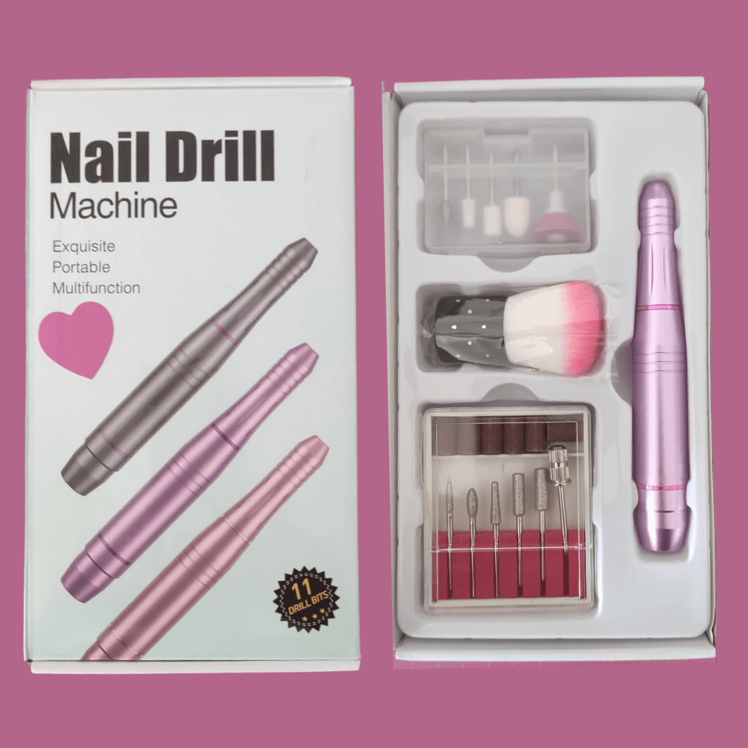 🌸 Kit Broca de Manicure e Pedicure Velocidade Ajustável Cores Variadas - 6