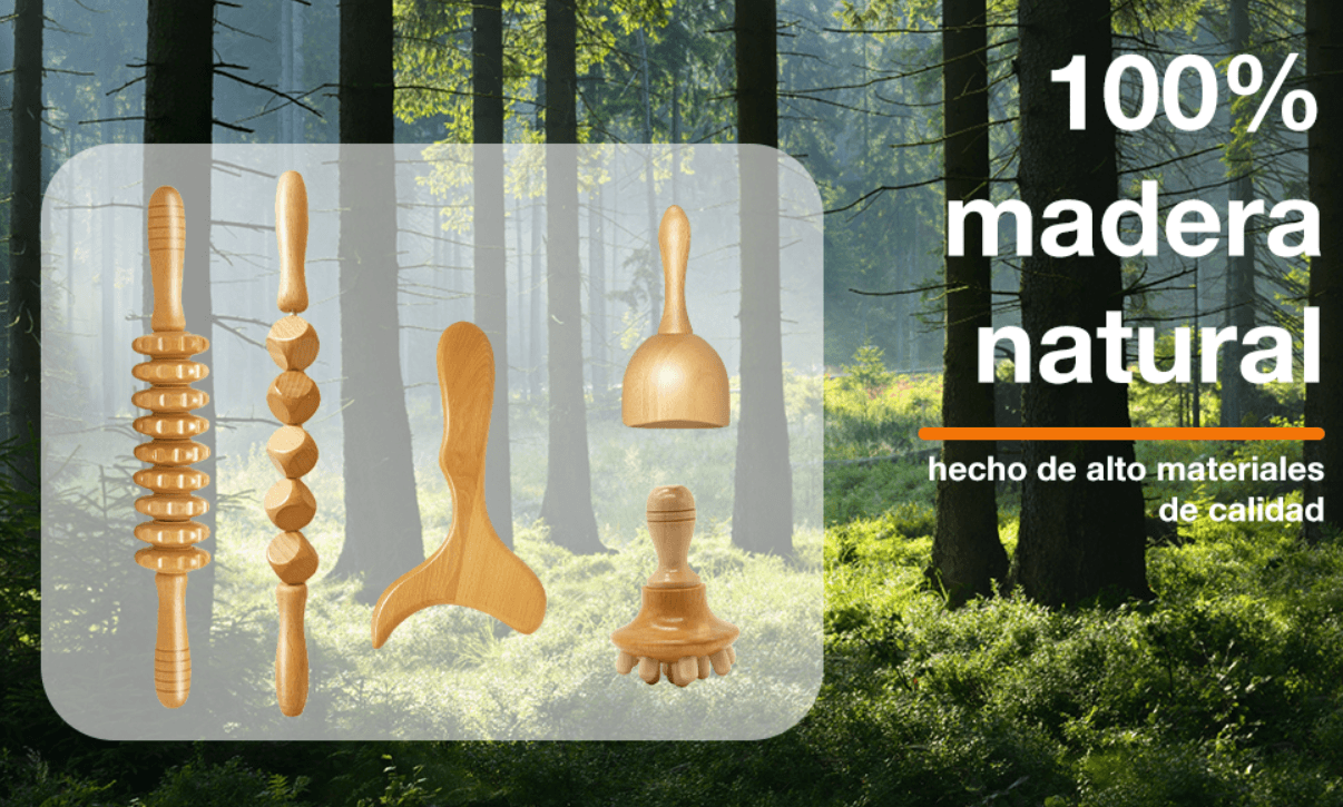Kit 5 Peças de Maderoterapia Drenagem Linfática e Massagem - 2