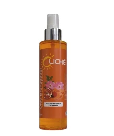 Óleo Bronzeador Urucum Rosa Mosqueta e Cenoura CLICHE 200 ml