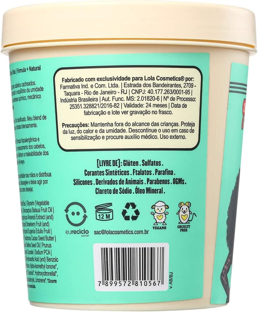 Meu Cacho Minha Vida Máscara Hidratante 450g Lola Cosmetics - 4