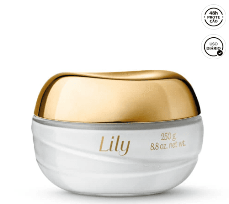 O Boticário Creme Hidratante Acetinado Lily 250g