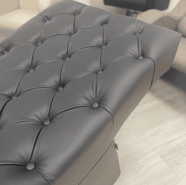 Marquesa Pestanas Ergonómica Estofada Capitoné Preto - 3