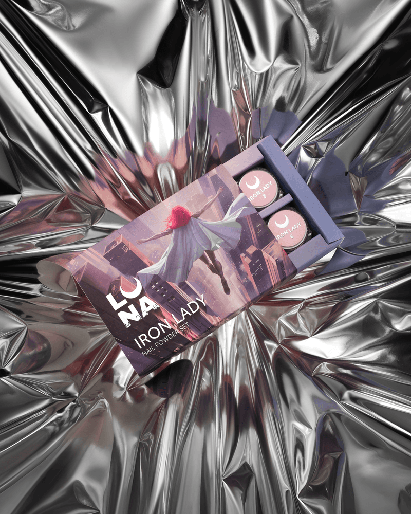 Kit Iron Lady Nail Powder – Pó Metálico Premium (6 cores) – LUNAmoon - 5