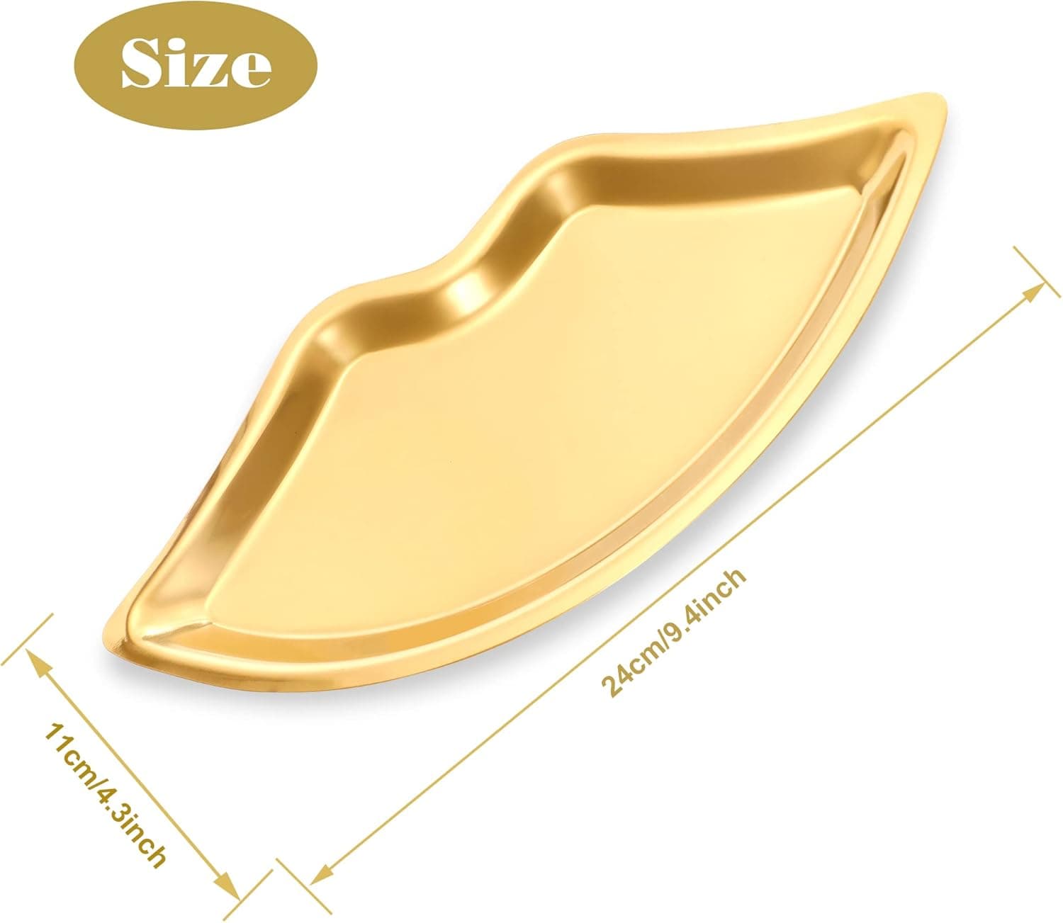 Bandeja Lábio Dourada Inox - 2