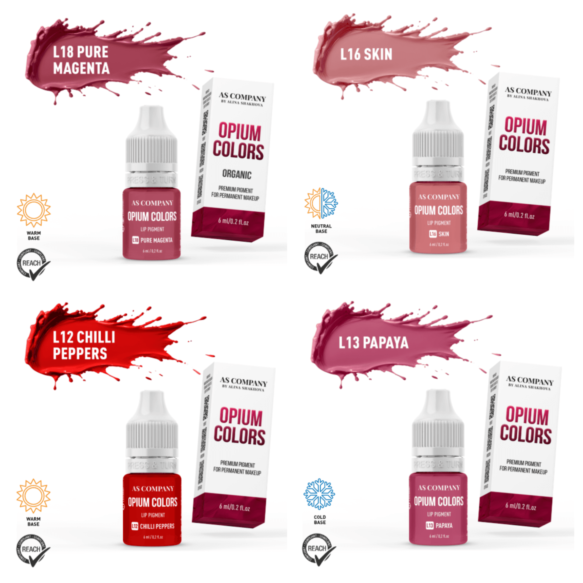 Pigmentos Opium Colors Lábios 6ml – AS Company - 14