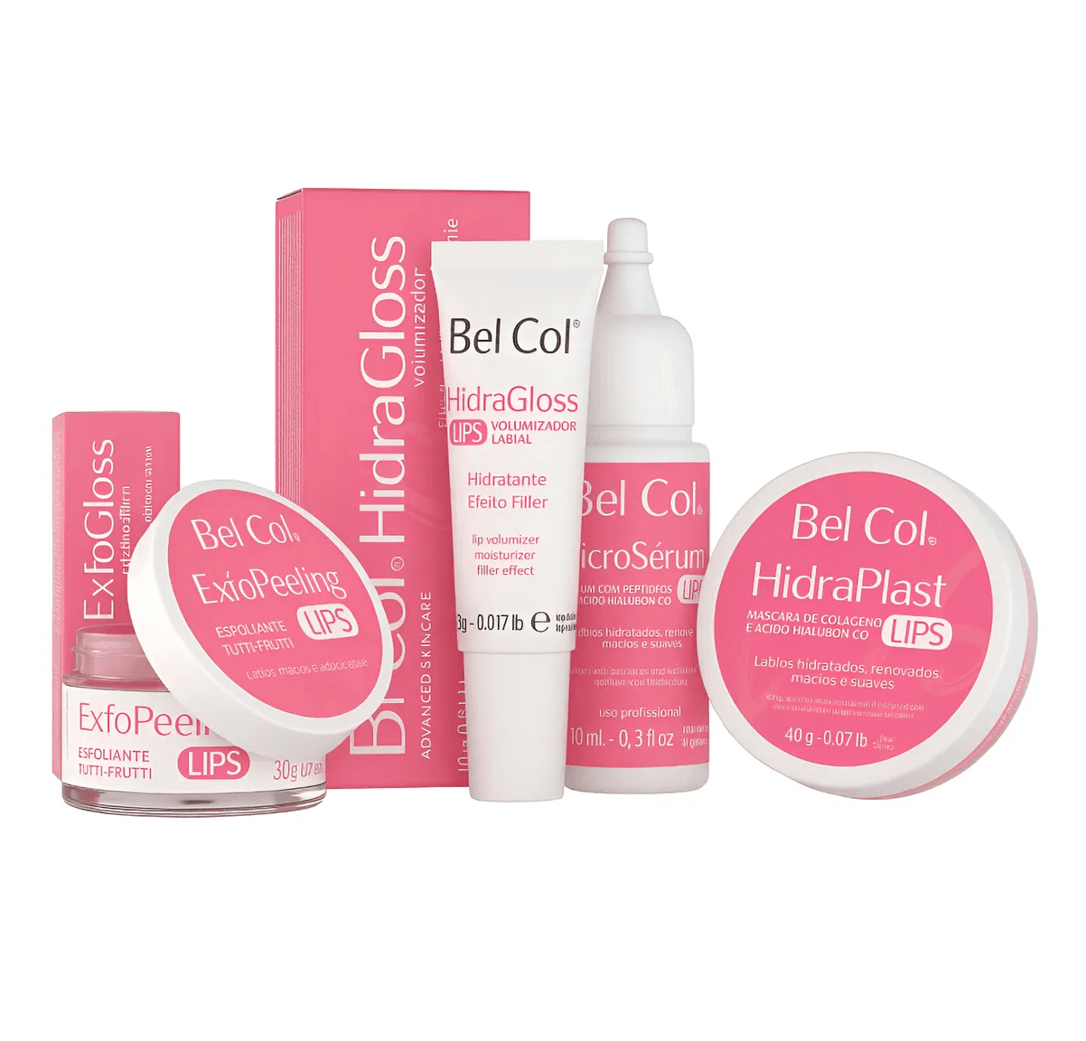 Kit Hidra Lips Tratamento Labial Hidragloss - Bel Col - PRÉ-VENDA📍