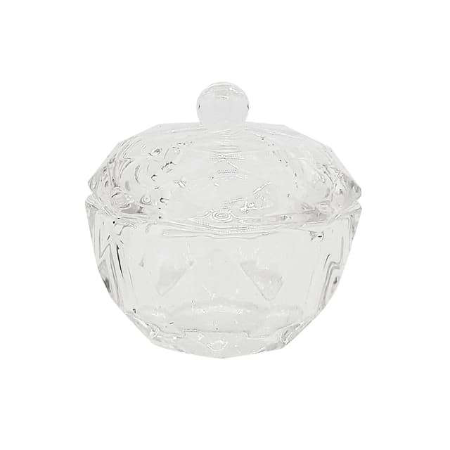 Copo Dappen de Vidro Tampa Diamond Porcelana Henna