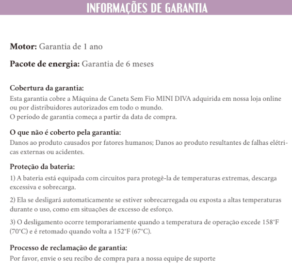 Dermógrafo Pen POPU Mini Diva 3.0 Sem fio + Mala - 13
