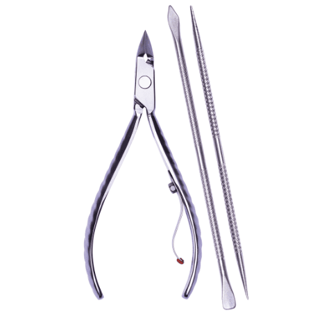 Kit Alicate de Cutícula + Espátula + Palito 778-EP Inox Mundial - 2
