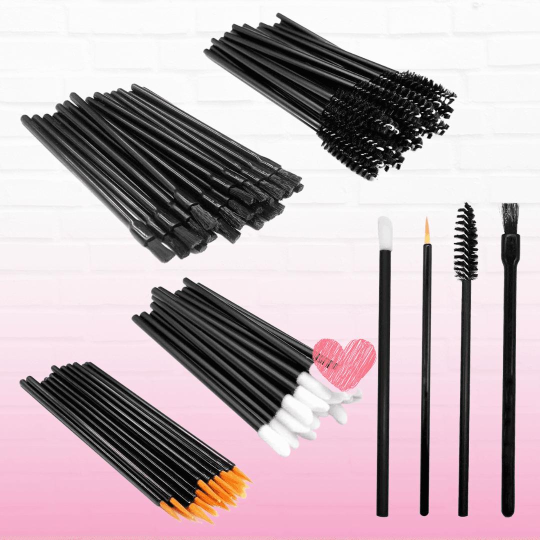 Kit Mix Escovas em Preto 100 Peças