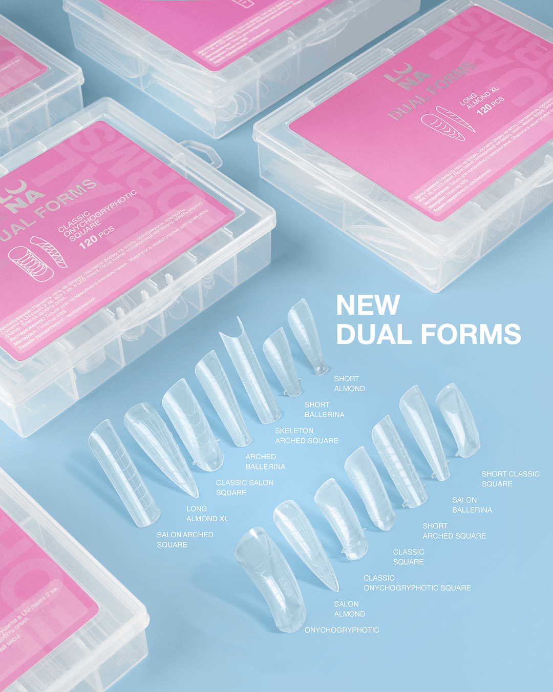 Onychogryphotic Dual Forms P/ Unhas Convexas 120 pcs – LUNAmoon - 4