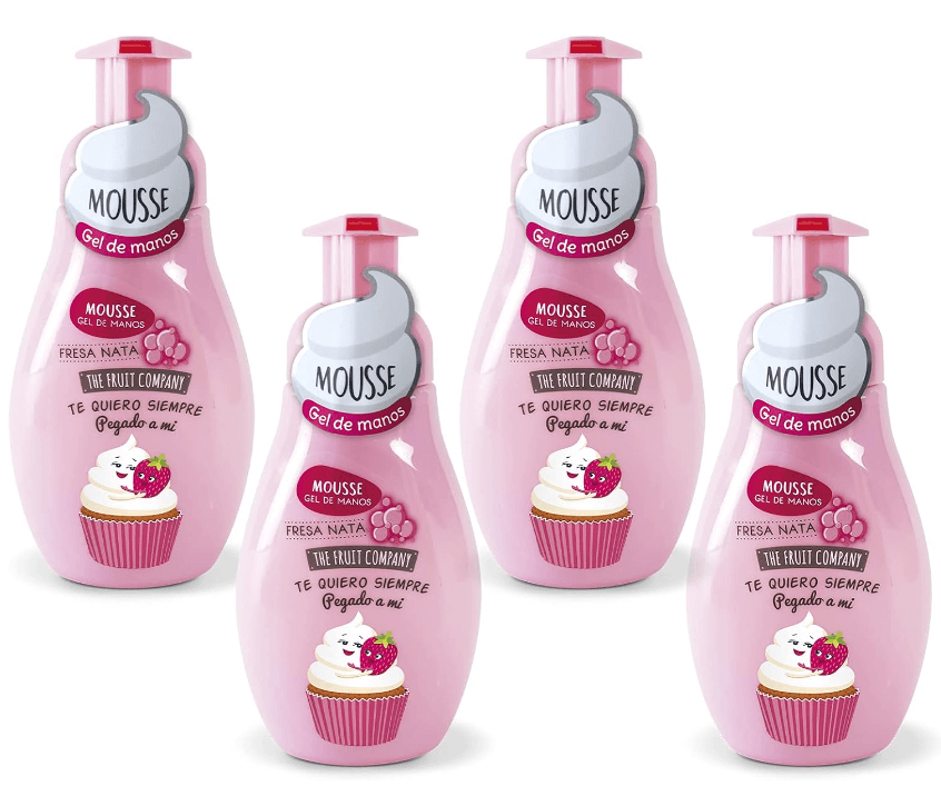 The Fruit Company - Kit Sabão de Mãos Mousse Morango Nata 4 und