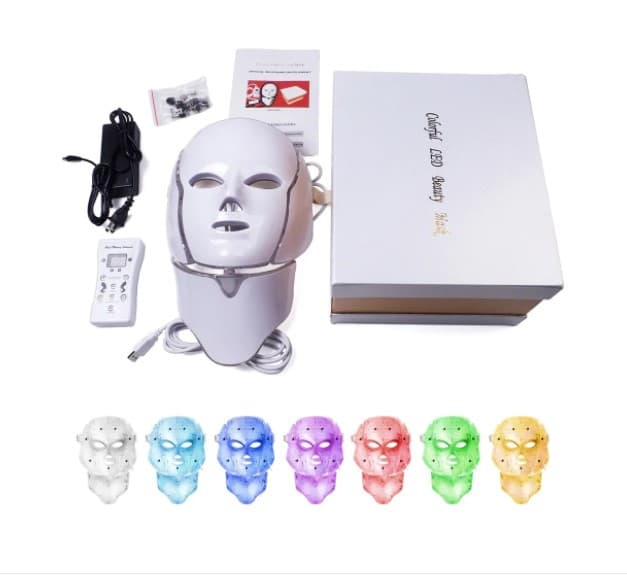 Máscara Led Facial y Cuello 7 Colores Fototerapia - 2