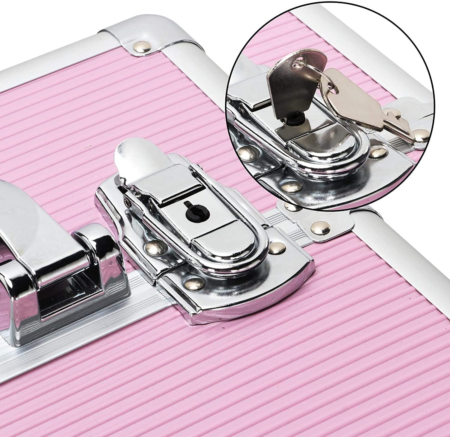 🌸 Mala XXL Profissional Trolley Extensível 4 em 1 Rosa - 7