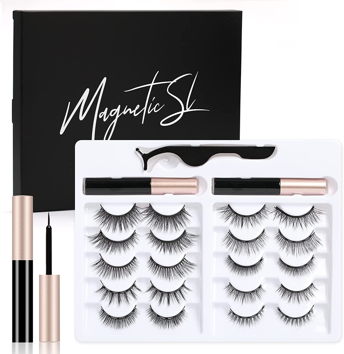 Cils Magnétiques Apparence Naturelle Réutilisables sans Colle 10 Paires - 6