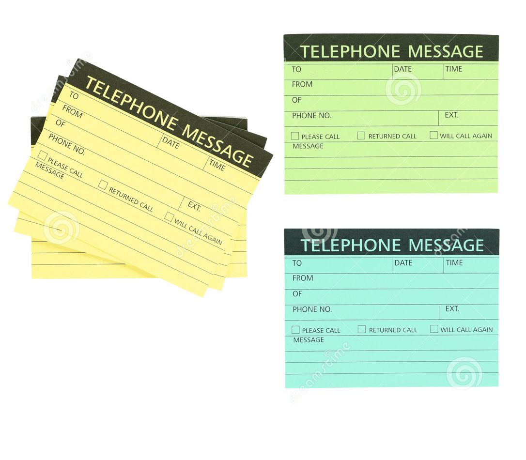 Blocos de Notas para Recado Telefónico