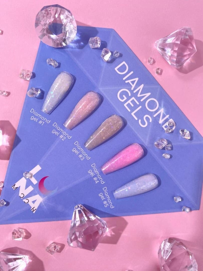 Diamond Gel Nº3 – Gel Construção Bege Glitter – 15 ml LUNAmoon - 5