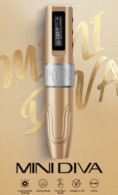 Dermógrafo Pen POPU Mini Diva 3.0 Sem fio + Mala