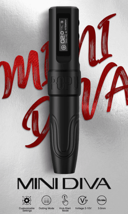 Dermógrafo Pen POPU Mini Diva 3.0 Sem fio + Mala - 2