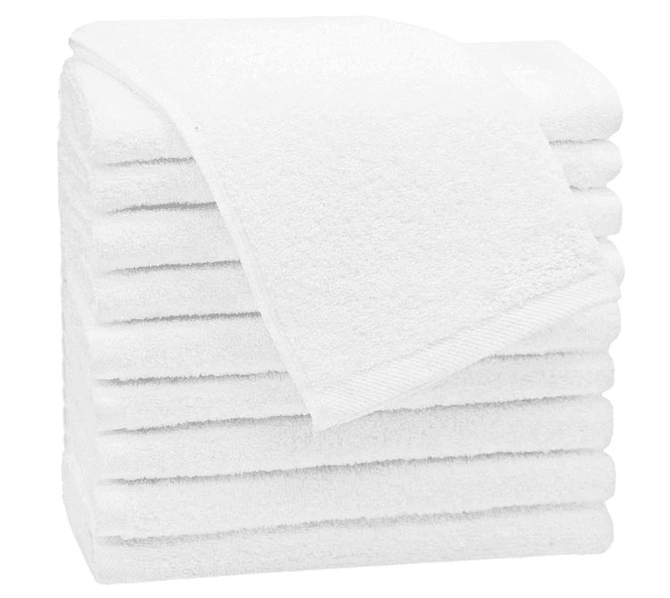 Kit 10 Toalhas Brancas 30 x 50 cm Algodão 100%