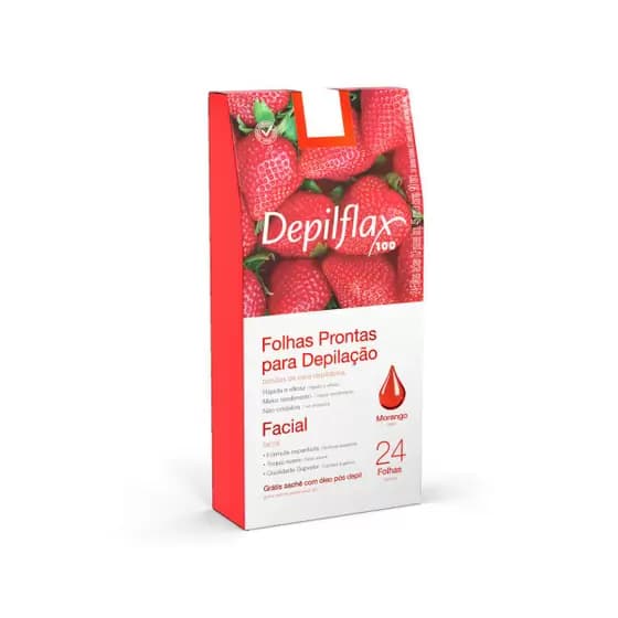 Cera Depilatória Facial Prontas Morango Depilflax