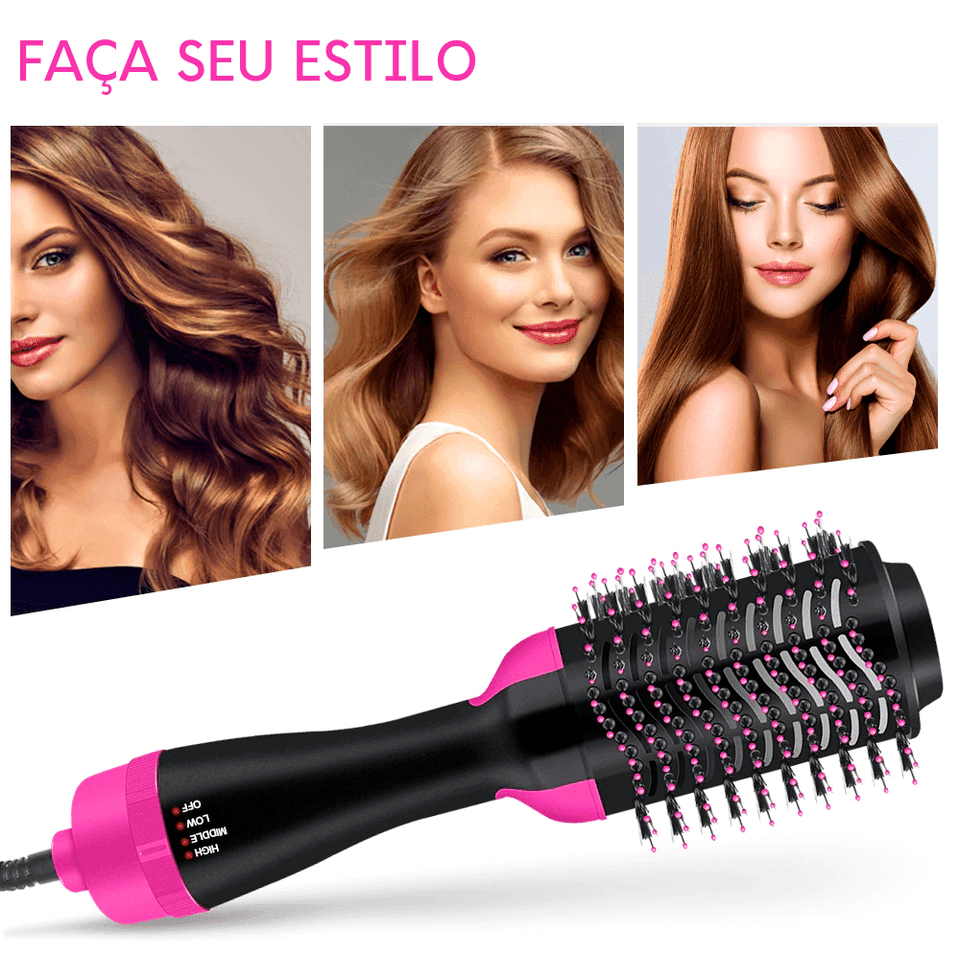 💥 TRENDING: 3 in 1 Electric Straightening Drying Brush - 3