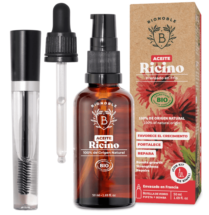 Rizinusöl für das Wachstum von Wimpern, Augenbrauen, Bart usw.