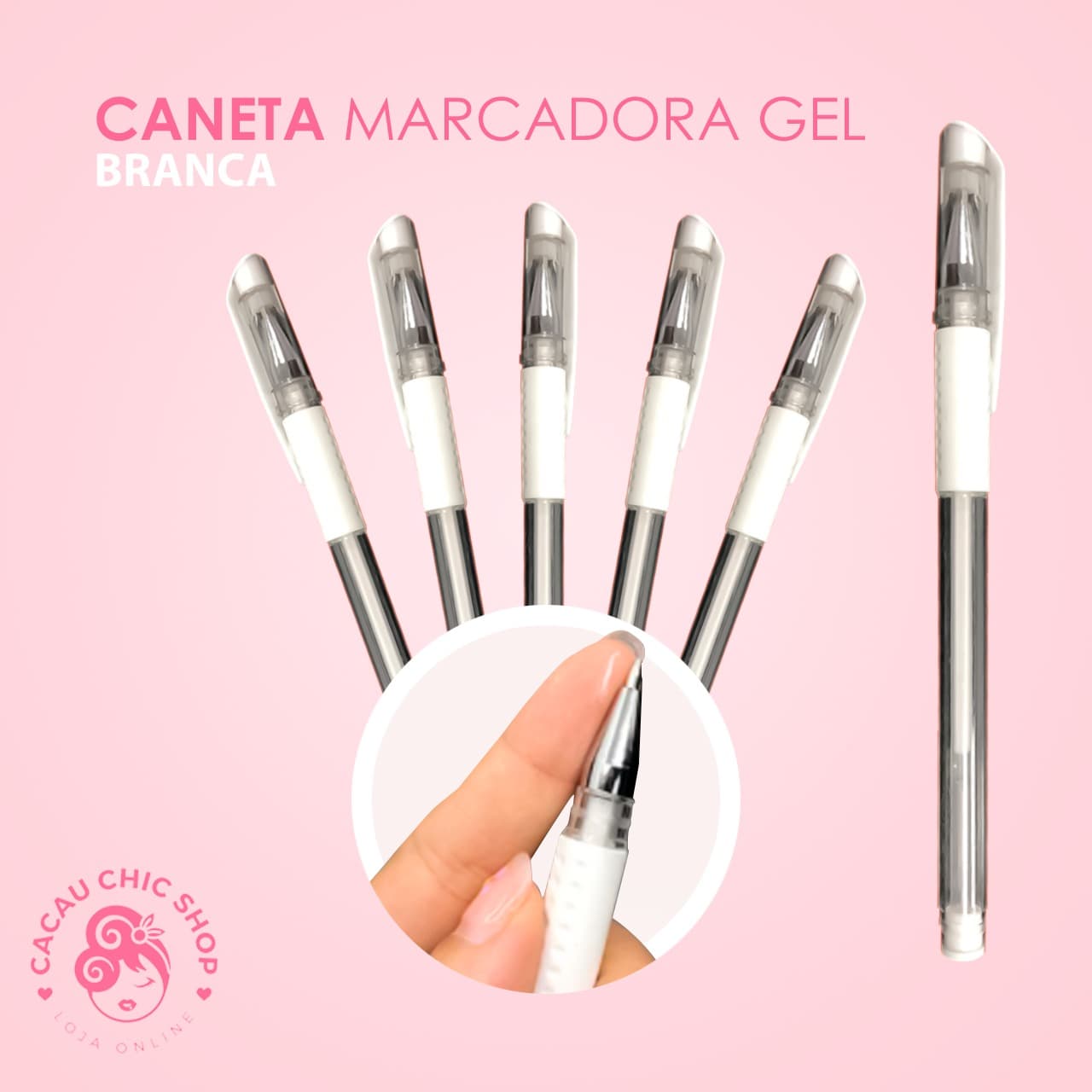 Stylo Gel Blanc pour Marquage - 3