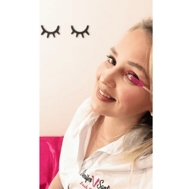 Par de Pestañas Madera Mdf 15cm Negro Decoración - 2