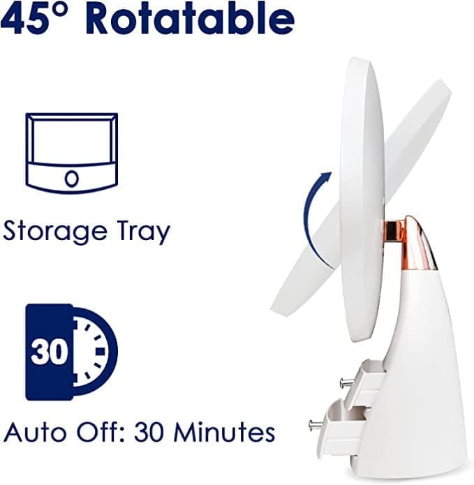 Eleganter Schminkspiegel mit USB-Licht 10-fache Vergrößerung - 4