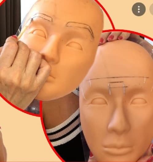 Cabeça Rosto 3D com suporte para treino Micropigmentação - 4
