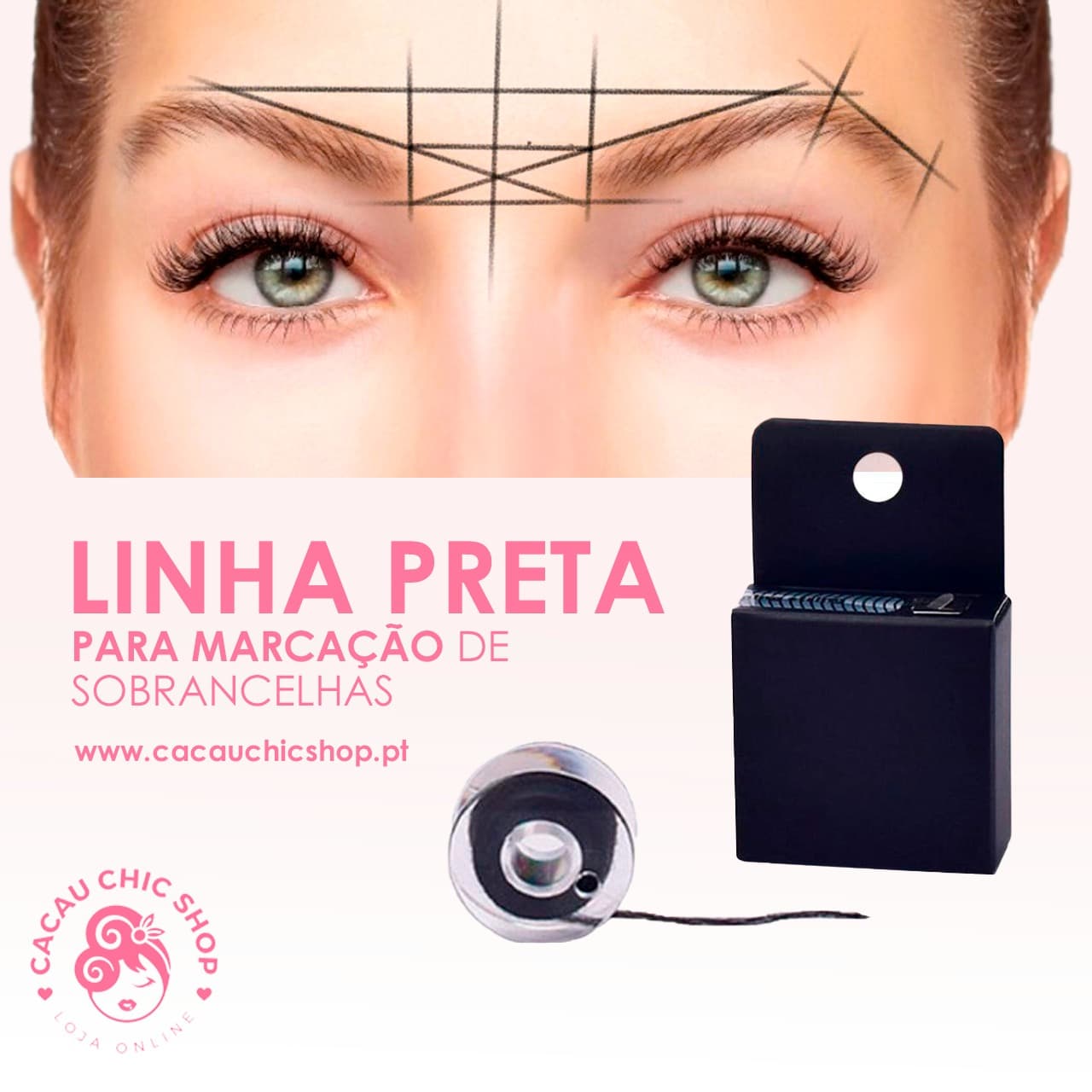 Linha Preta Para Marcação Design Sobrancelha - 1