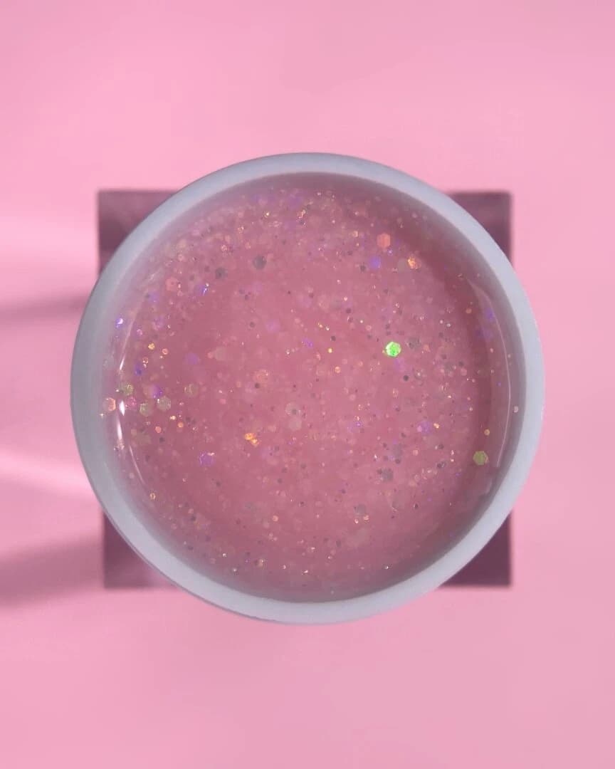 Diamond Gel Nº2 – Gel Construção Rosa Pastel Glitter – 15 ml LUNAmoon - 3