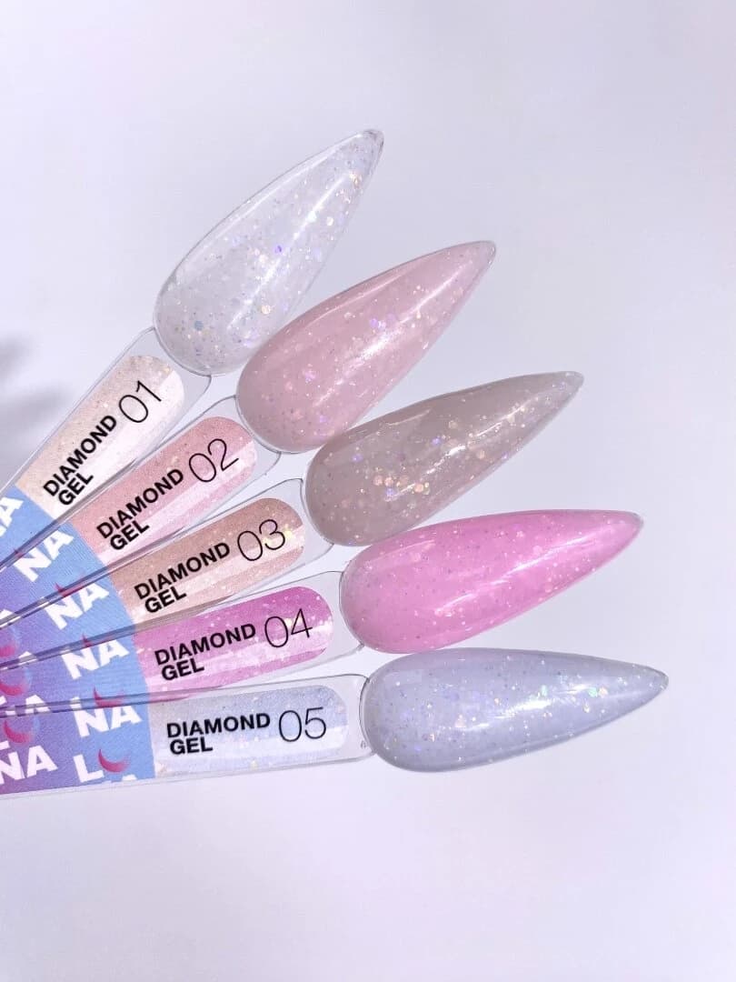 Diamond Gel Nº3 – Gel Construção Bege Glitter – 15 ml LUNAmoon - 6