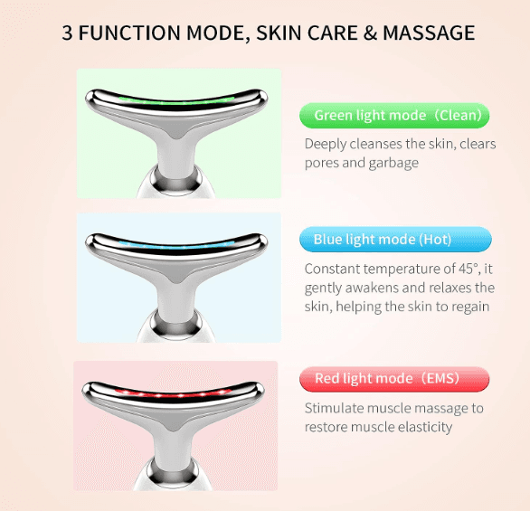 Massajador EMS Lifting & 45 °C Rosto Pescoço - 2