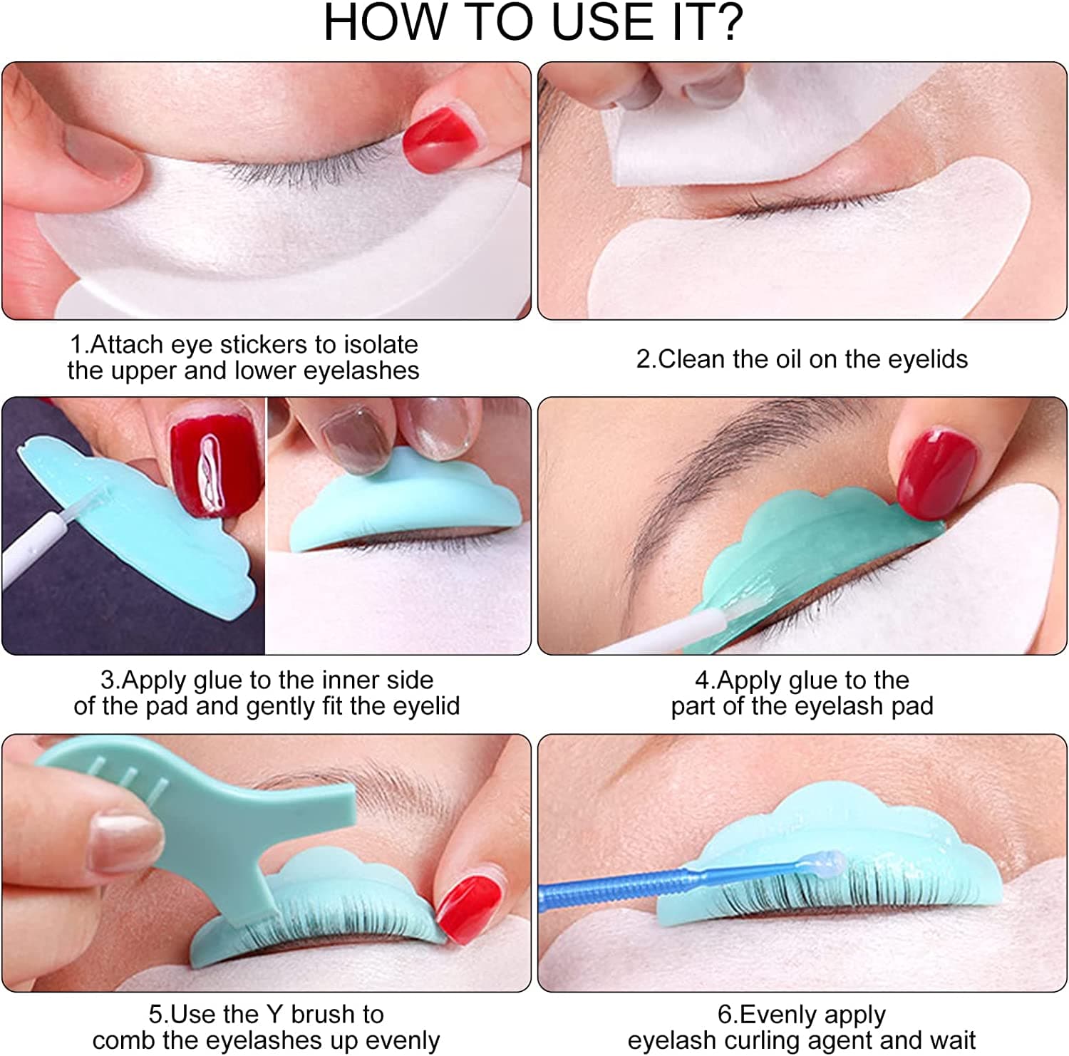 Kit 40 Molds + 4 Eyelash Modeling Spatulas - 4