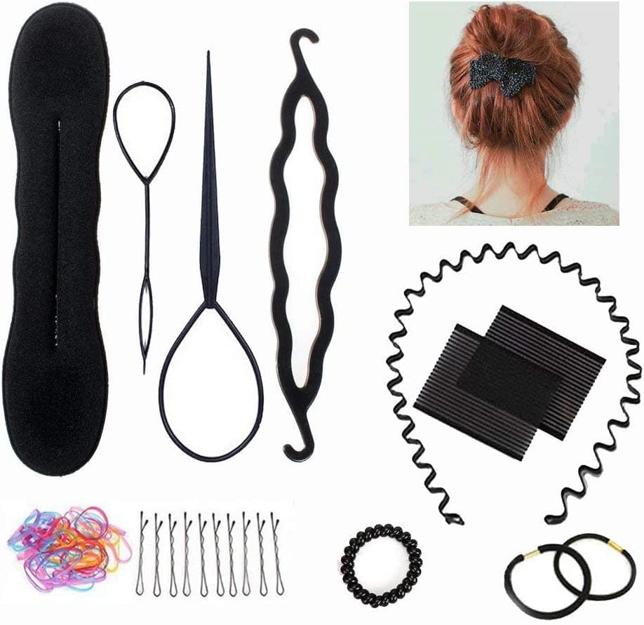 Cabeça de Manequim 45cm 100% Cabelo Humano + Suporte + Acessórios - 4