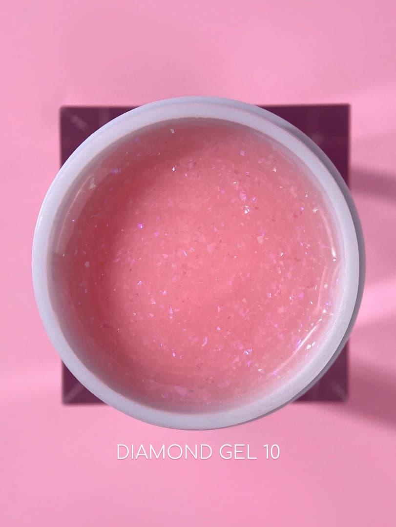 Diamond Gel Nº10 – Gel Construção Pêssego-Claro Glitter – 15 ml LUNAmoon - 2