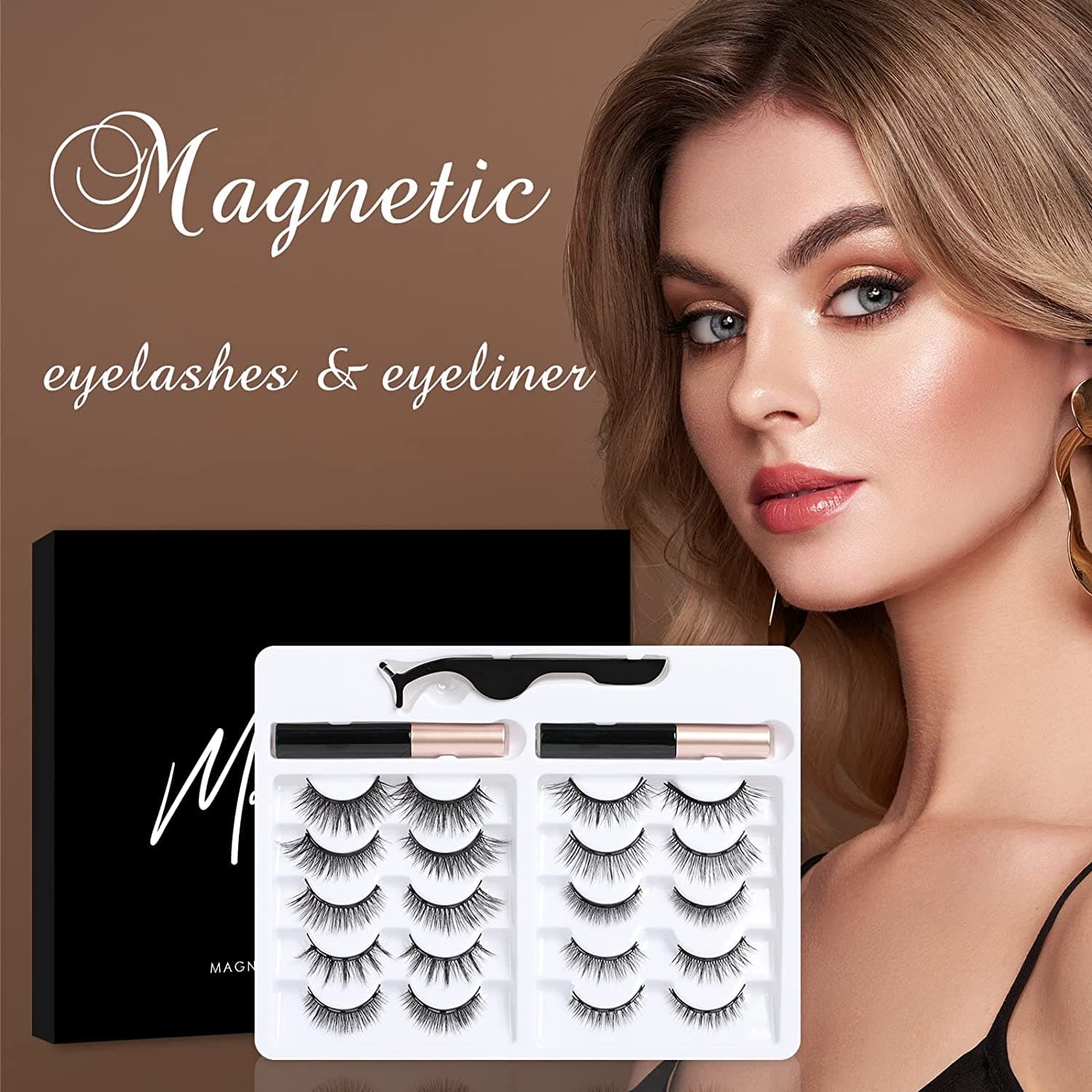 Cils Magnétiques Apparence Naturelle Réutilisables sans Colle 10 Paires - 5