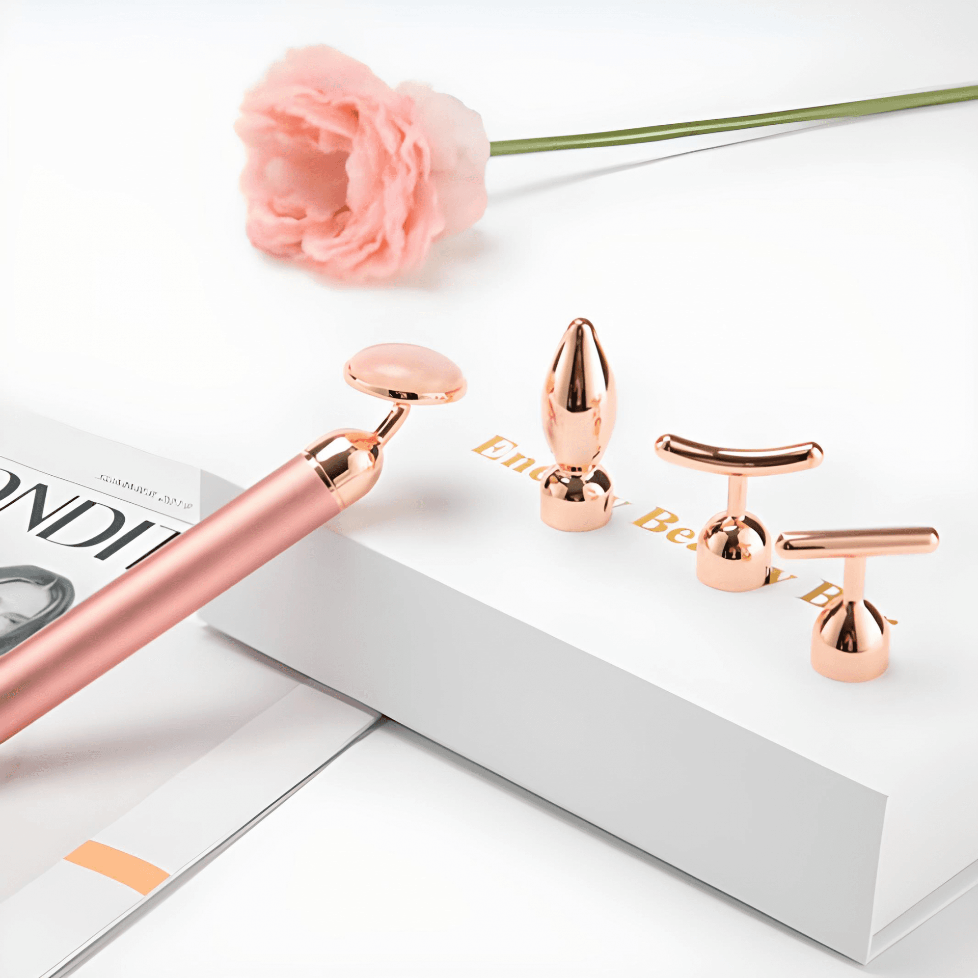 🌸 Kit Masajeador 4 en 1 Eléctrico de Piedra Jade - 2