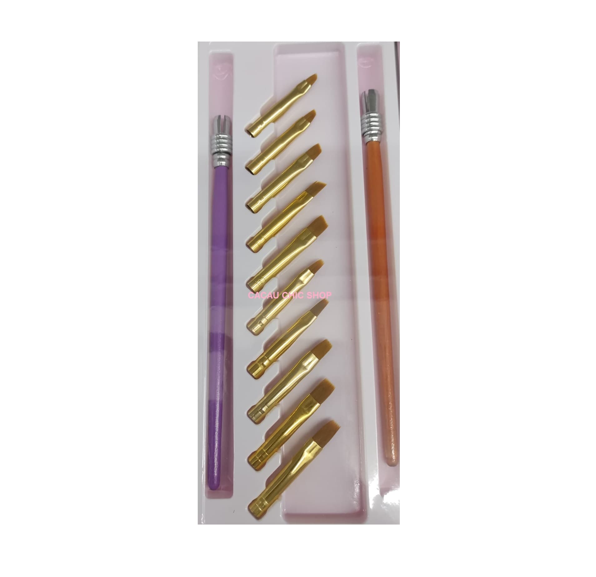 Conjunto de Pincéis Nail Art / Gel / One Stroke 12 Peças - 1